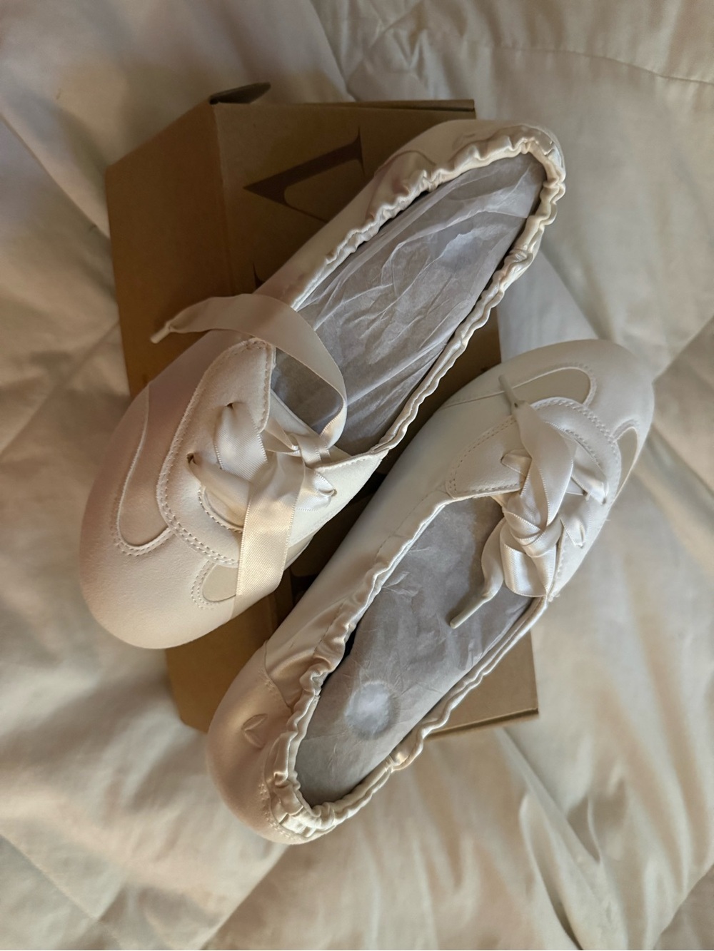 Round-Toe Satin Sneakerina (Yanka) NWT in box. Size 6